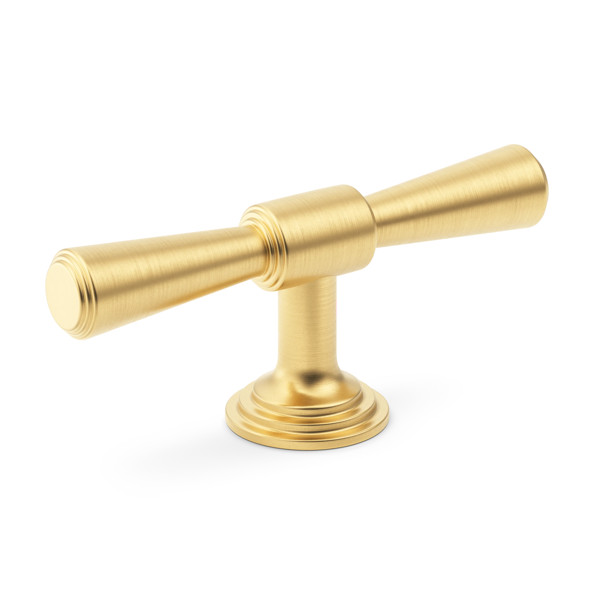 Armac Martin Lincoln T-bar Handle in 82mm / Satin Brass Satin Lacquered