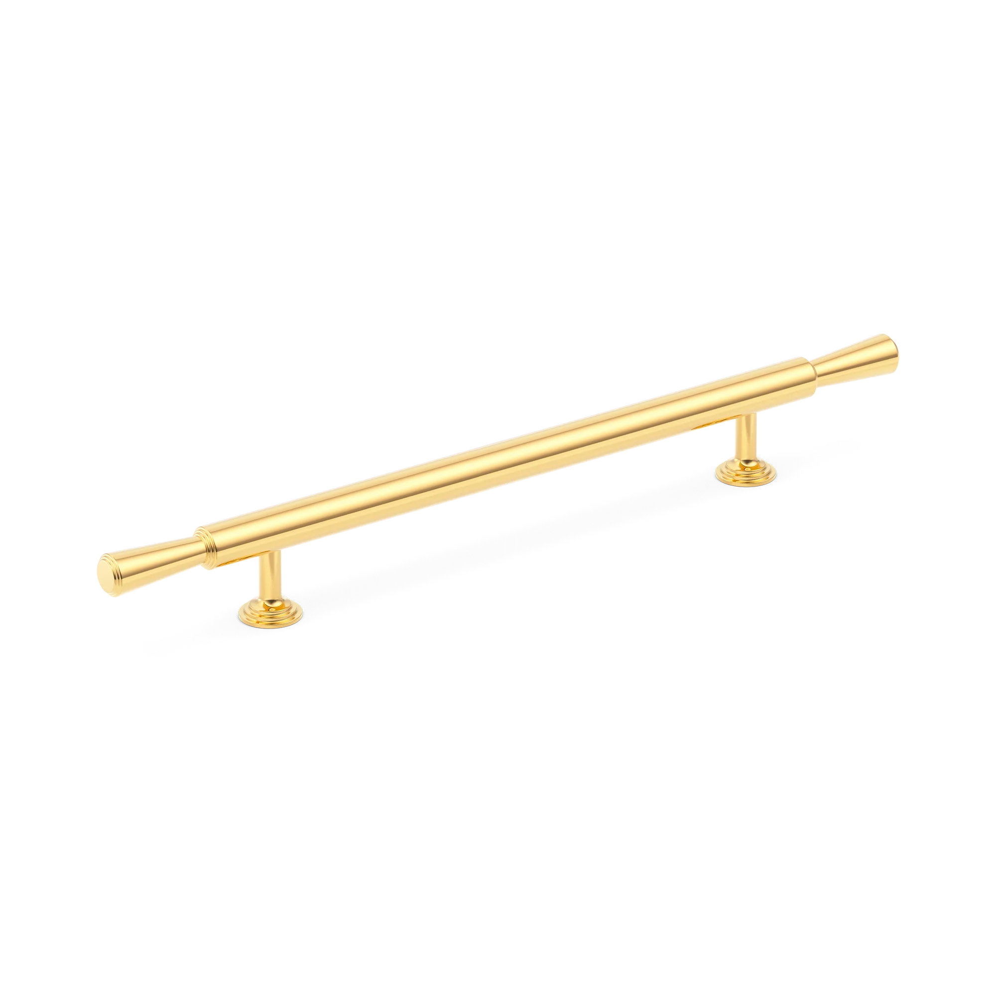 Armac Martin Lincoln Cabinet Handle in 96mm / Polished Brass Lacquered