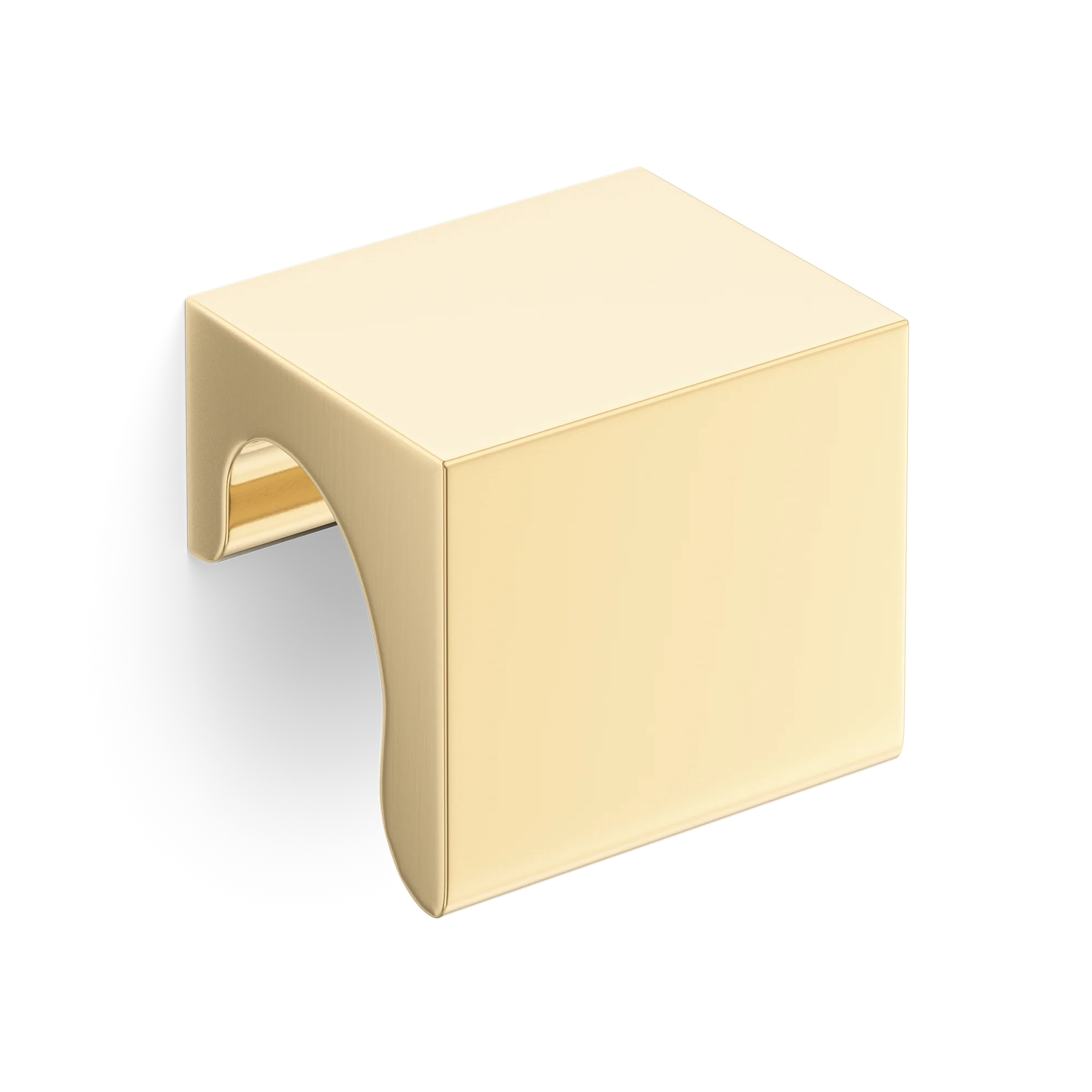 Armac Martin Longbridge Finger Pull in 32mm / Polished Brass Unlacquered
