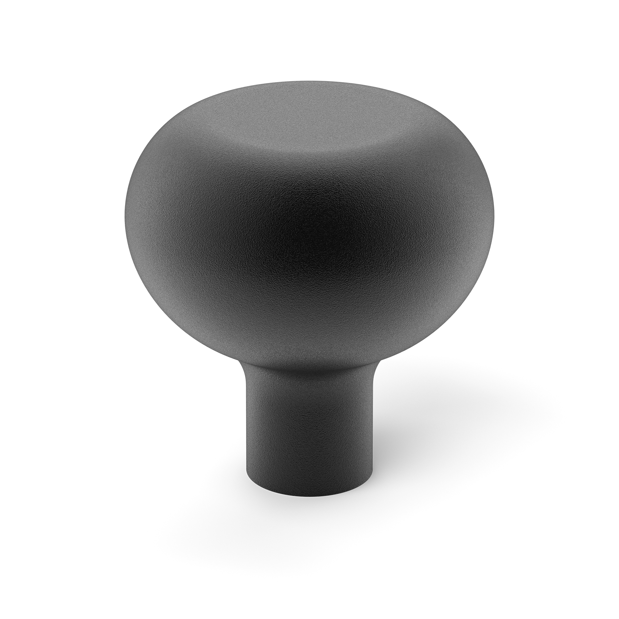 Armac Martin Loop Cabinet Knob in 19mm / Matt Black Lacquered