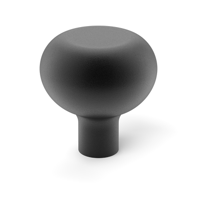 Armac Martin Loop Cabinet Knob in 19mm / Matt Black Lacquered