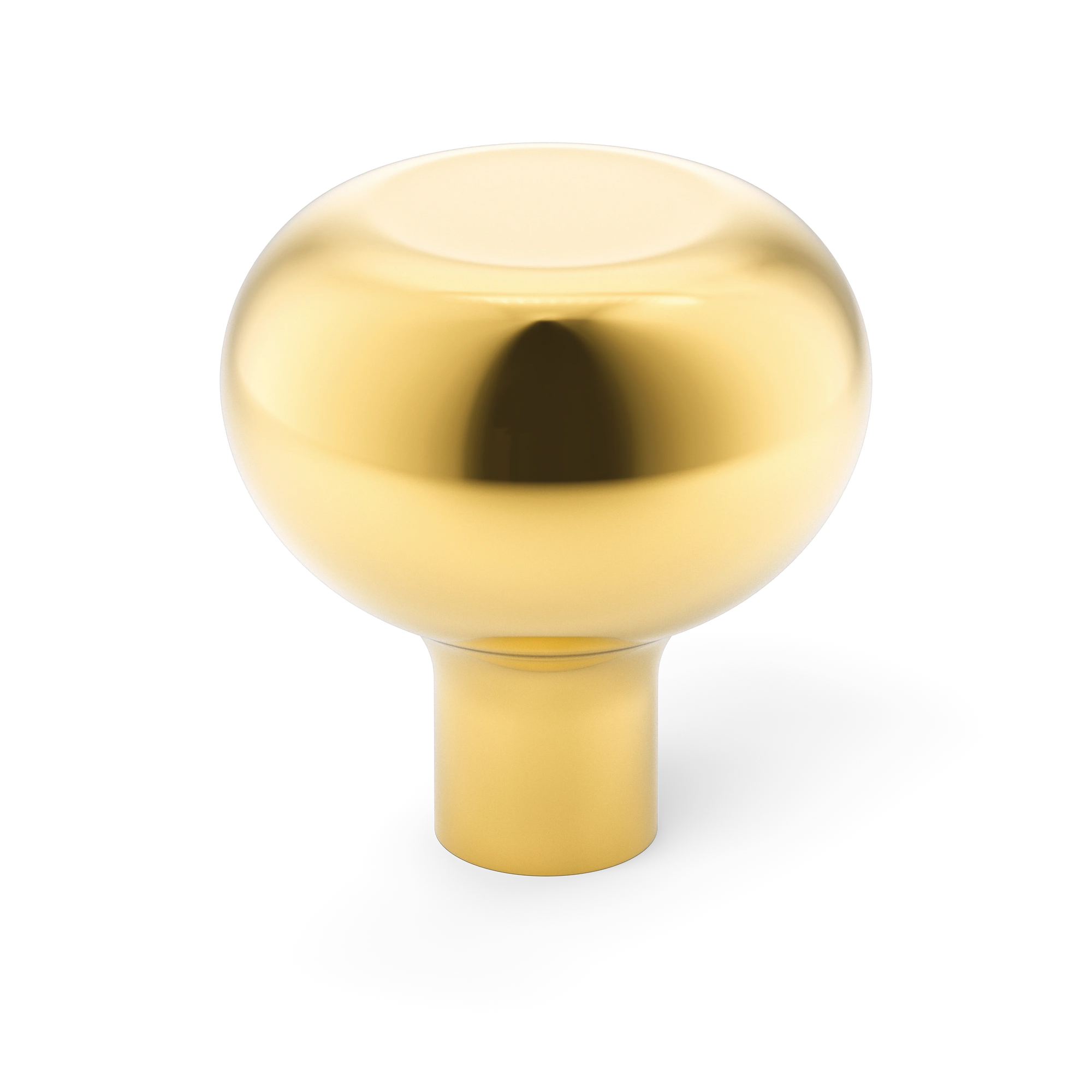 Armac Martin Loop Cabinet Knob in 19mm / Polished Brass Lacquered