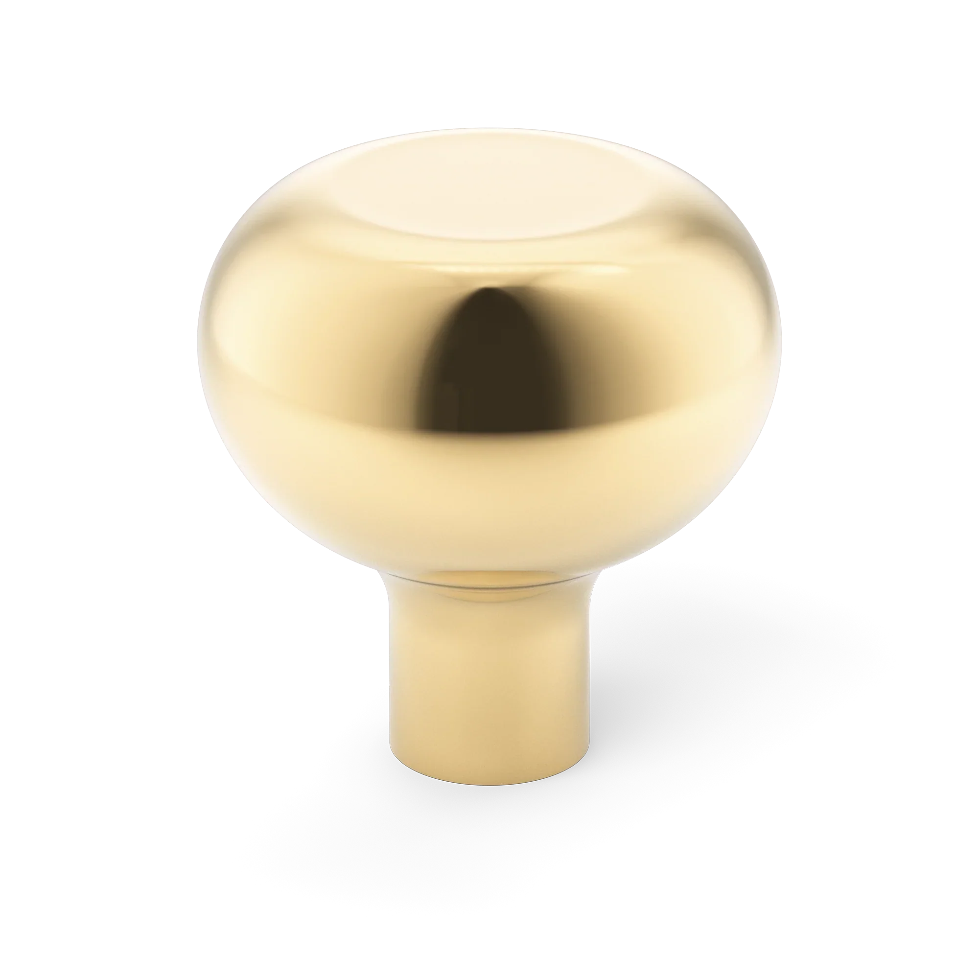 Armac Martin Loop Cabinet Knob in 19mm / Polished Brass Unlacquered