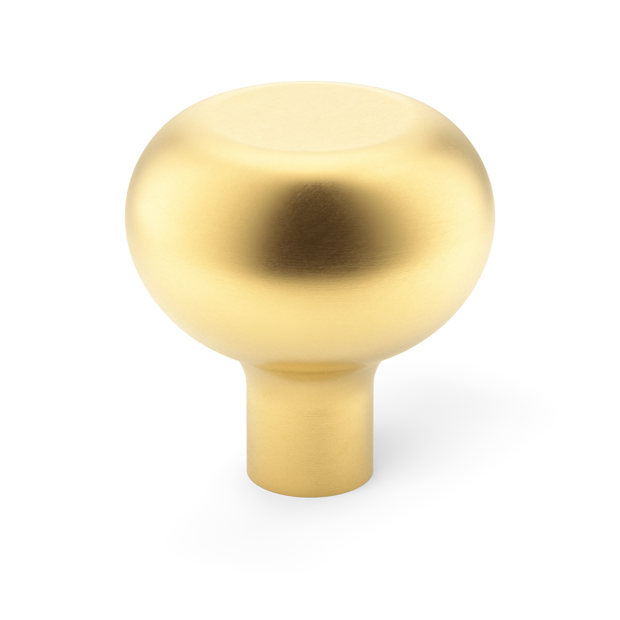 Armac Martin Loop Cabinet Knob in 19mm / Satin Brass Satin Lacquered