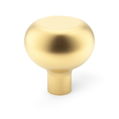 Armac Martin Loop Cabinet Knob in 19mm / Satin Brass Unlacquered