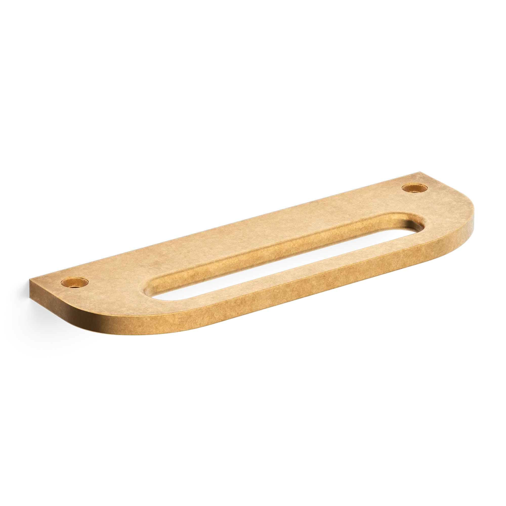 Armac Martin Loop Mortised Cabinet Pull Handle in 100mm / Burnished Brass