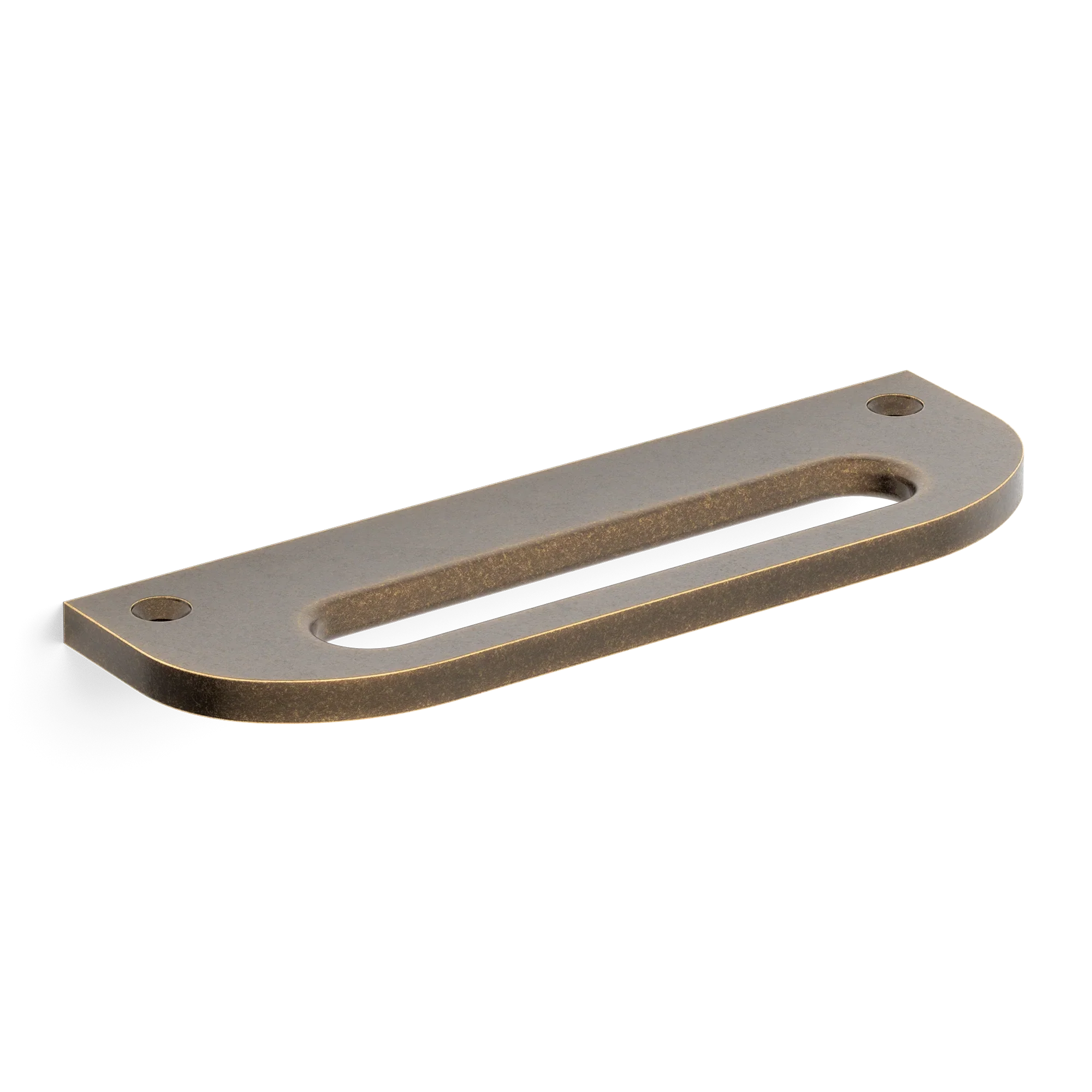 Armac Martin Loop Mortised Cabinet Pull Handle in 100mm / Dark Aged Brass