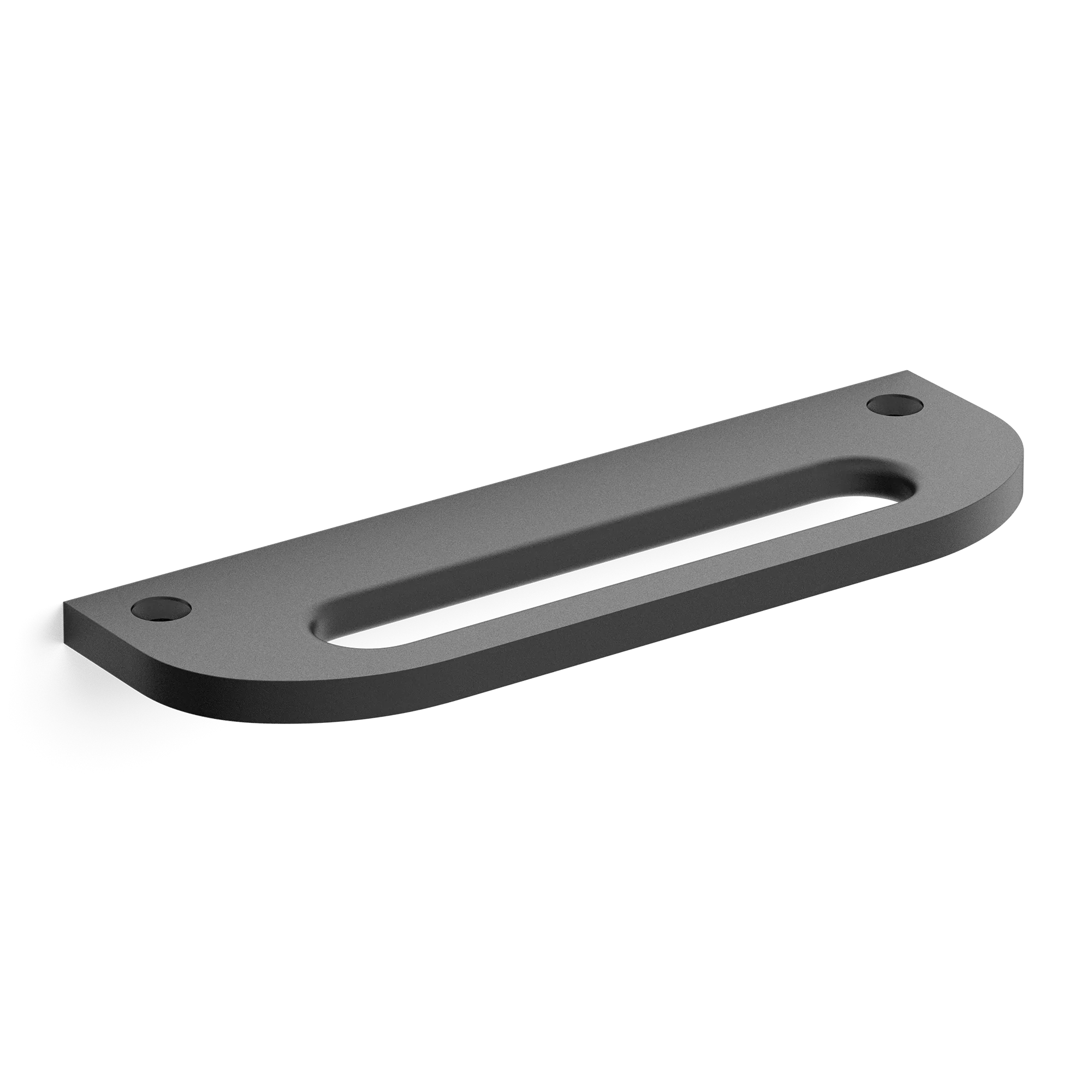 Armac Martin Loop Mortised Cabinet Pull Handle in 100mm / Matt Black Lacquered