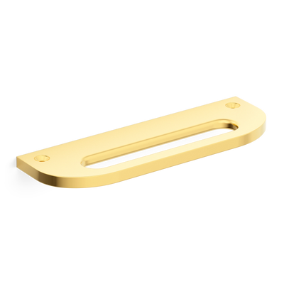 Armac Martin Loop Mortised Cabinet Pull Handle in 100mm / Polished Brass Lacquered