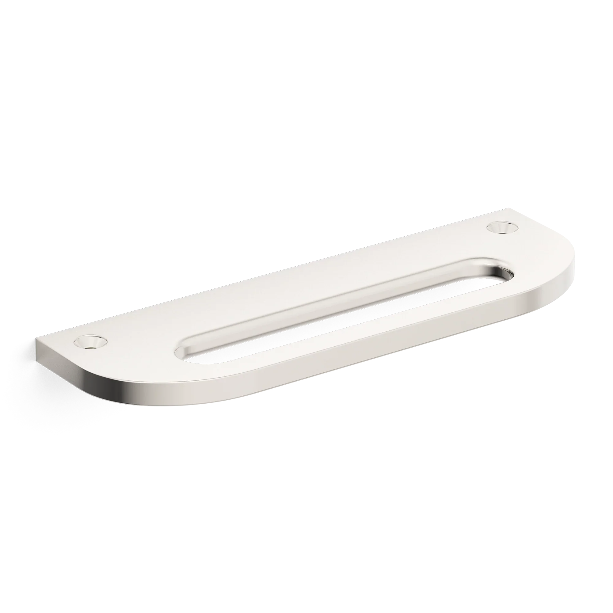 Armac Martin Loop Mortised Cabinet Pull Handle in 100mm / Polished Nickel Plate