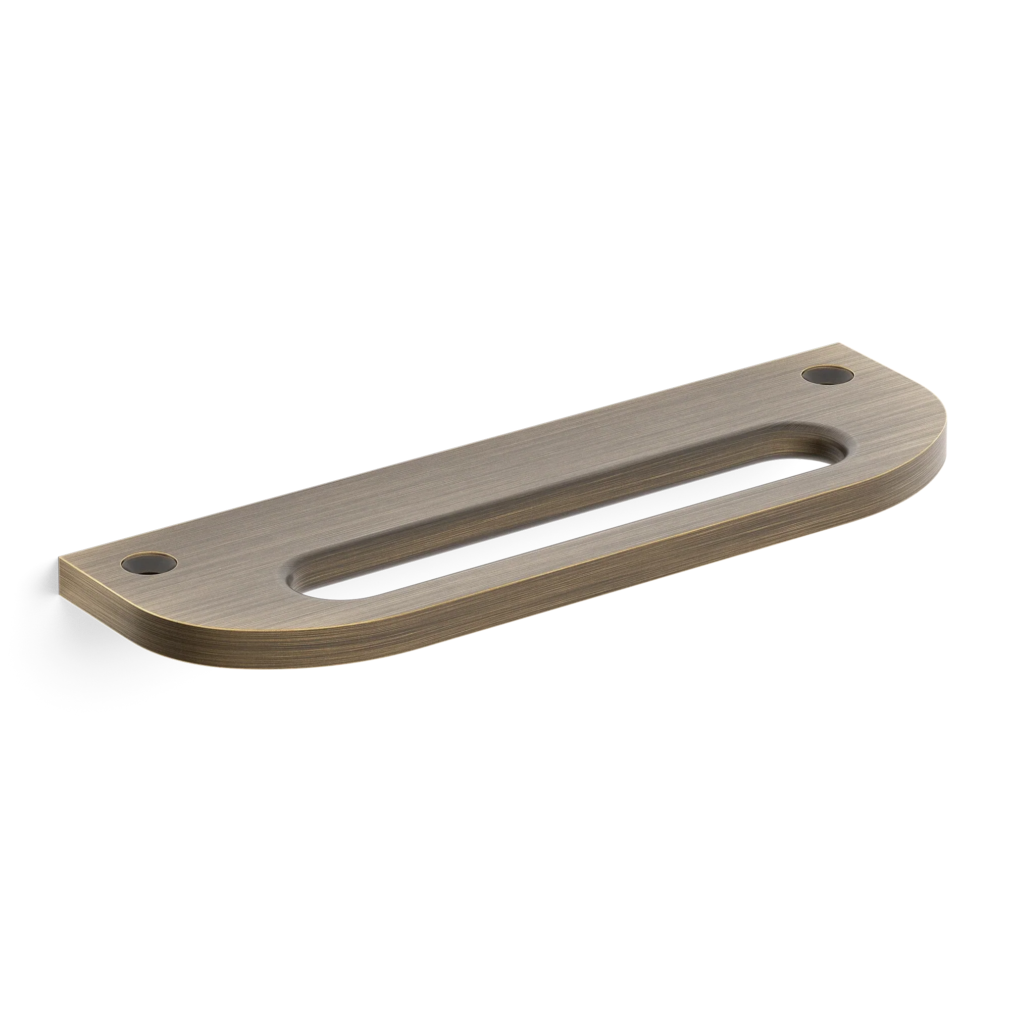 Armac Martin Loop Mortised Cabinet Pull Handle in 100mm / Satin Antique Satin Lacquered