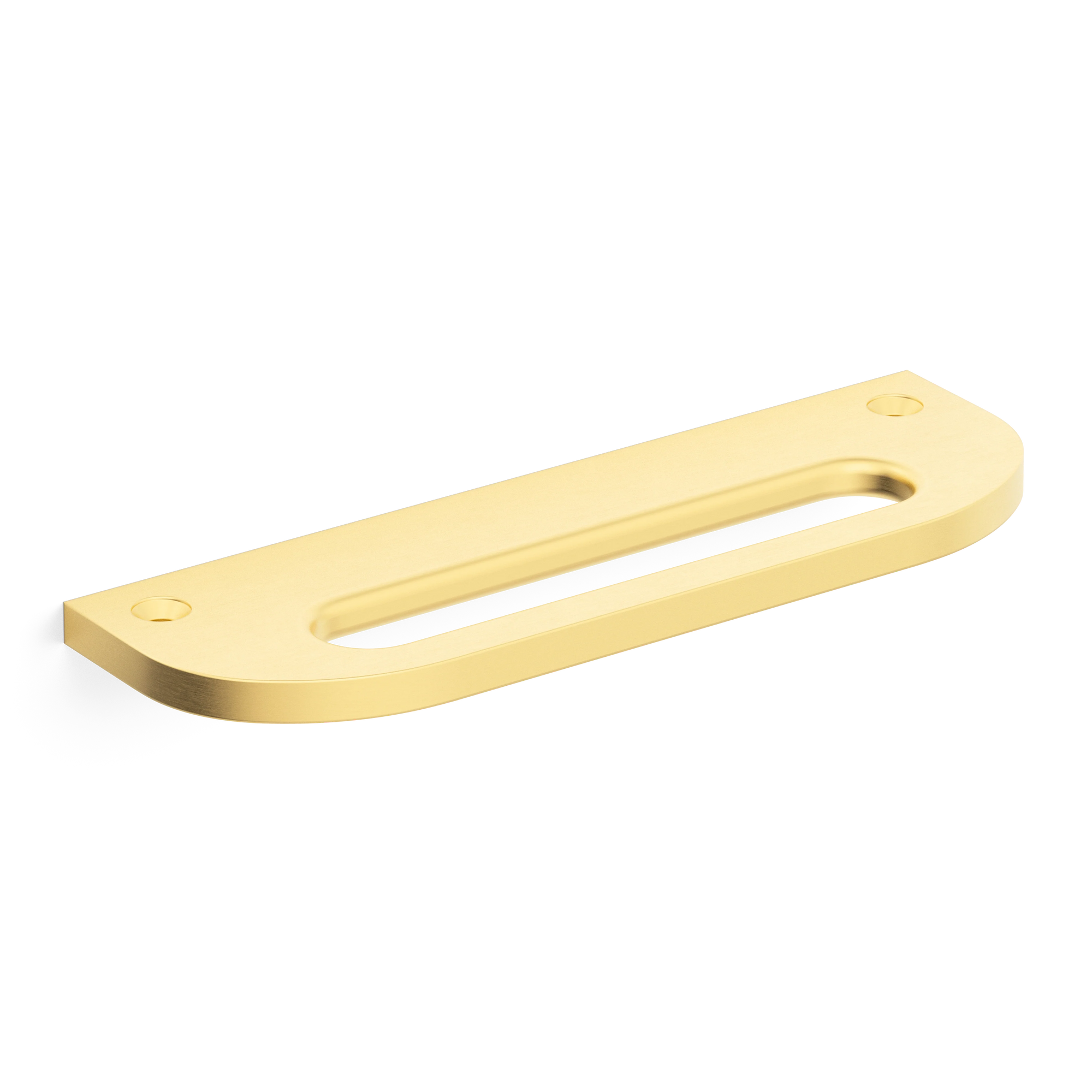 Armac Martin Loop Mortised Cabinet Pull Handle in 100mm / Satin Brass Lacquered
