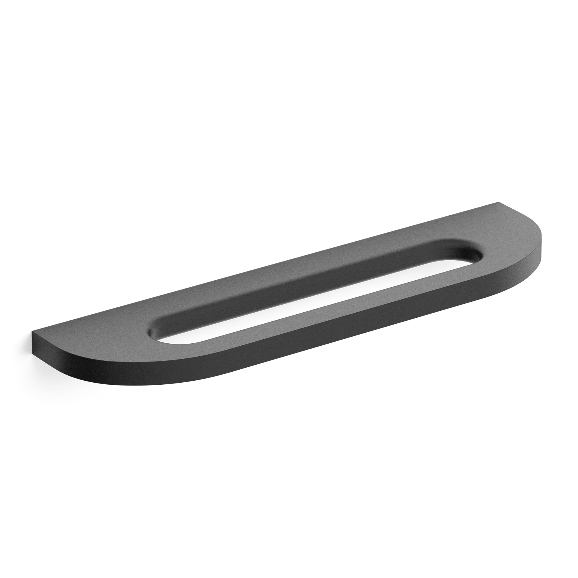 Armac Martin Loop Surface Mounted Cabinet Pull Handle in 100mm / Matt Black Lacquered