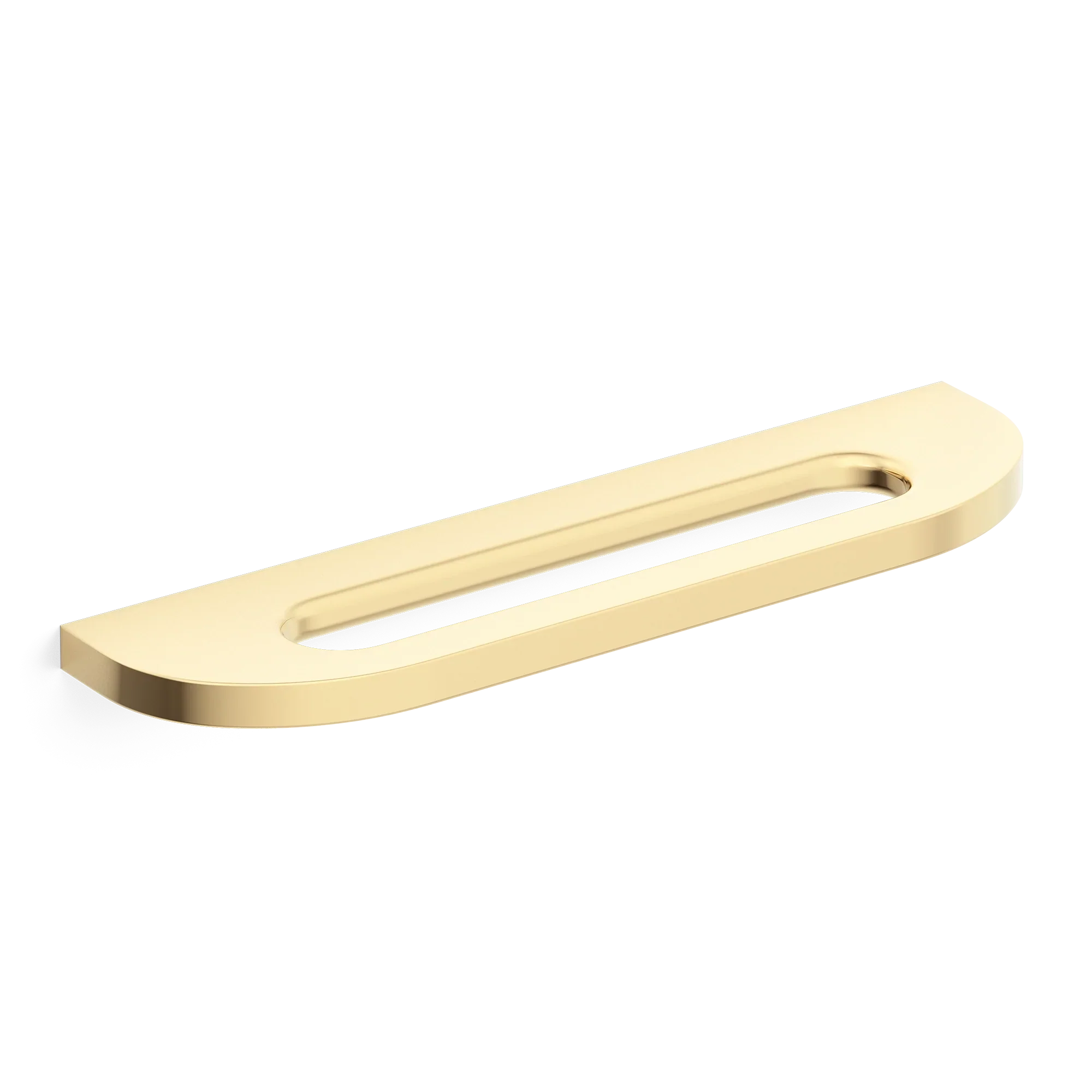 Armac Martin Loop Surface Mounted Cabinet Pull Handle in 100mm / Polished Brass Unlacquered