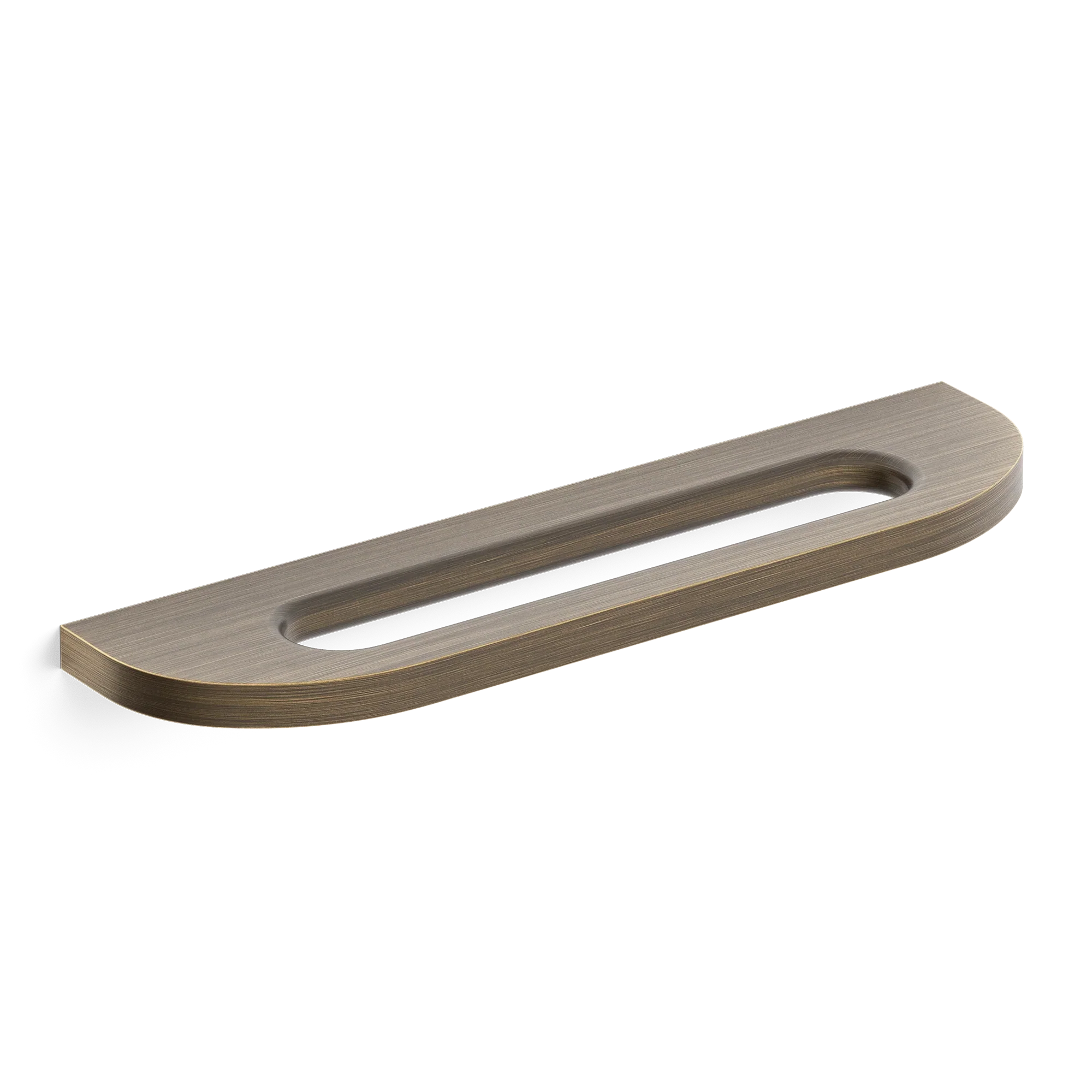Armac Martin Loop Surface Mounted Cabinet Pull Handle in 100mm / Satin Antique Satin Lacquered