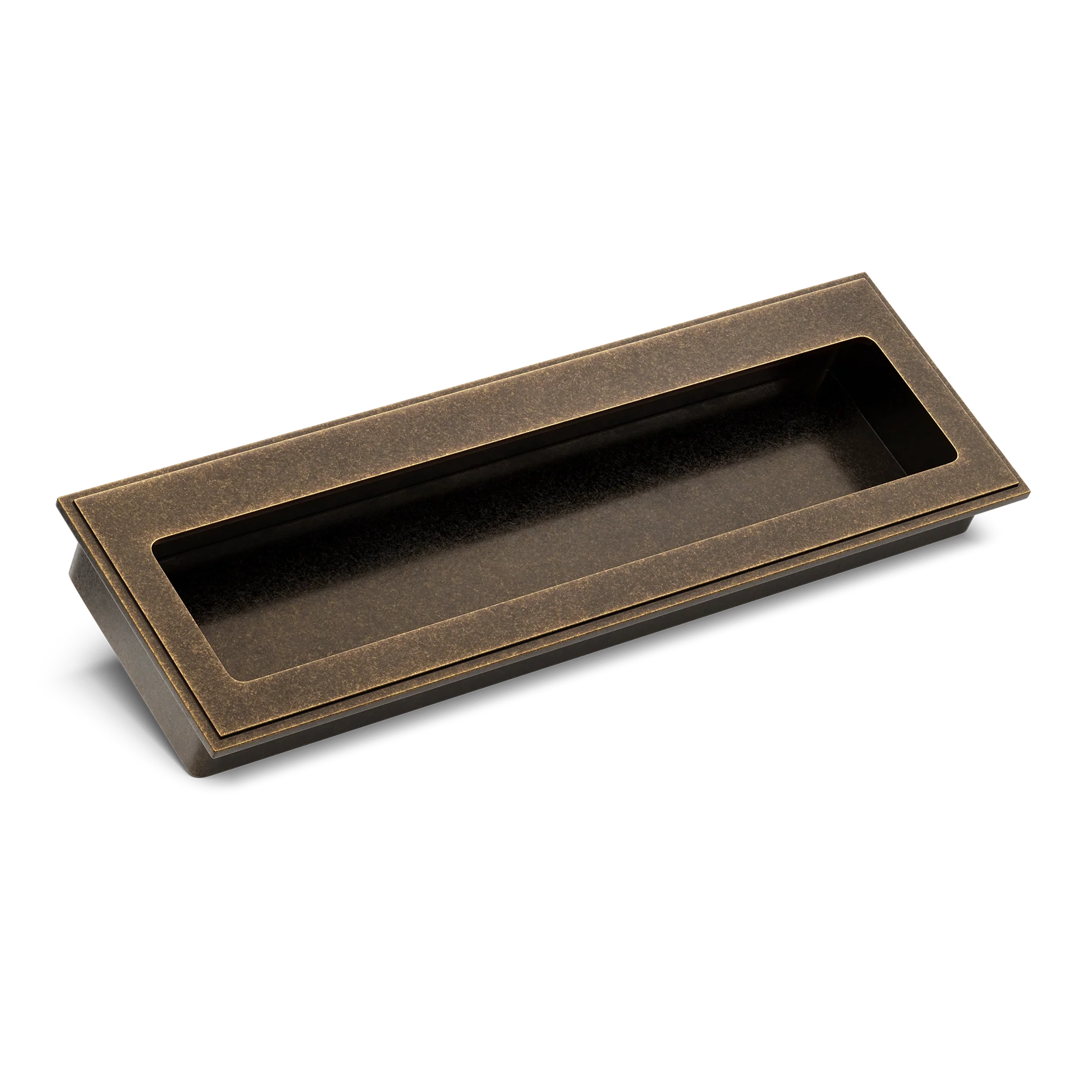 Armac Martin Lyndon Flush Pull in 100mm / Dark Aged Brass