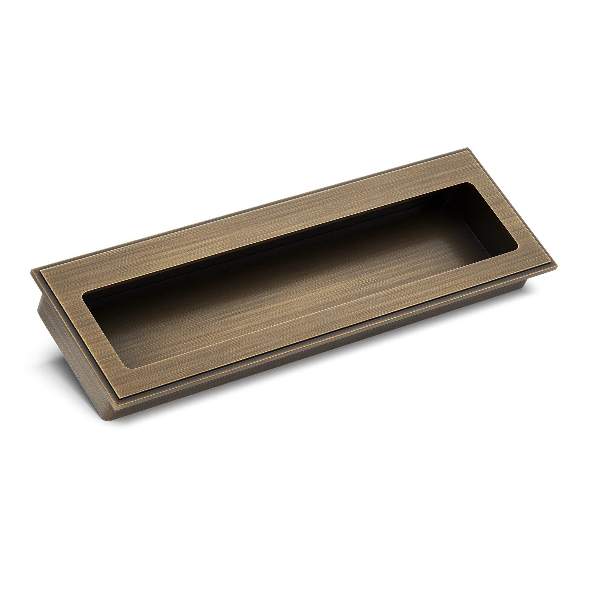 Armac Martin Lyndon Flush Pull in 100mm / Satin Antique Satin Lacquered