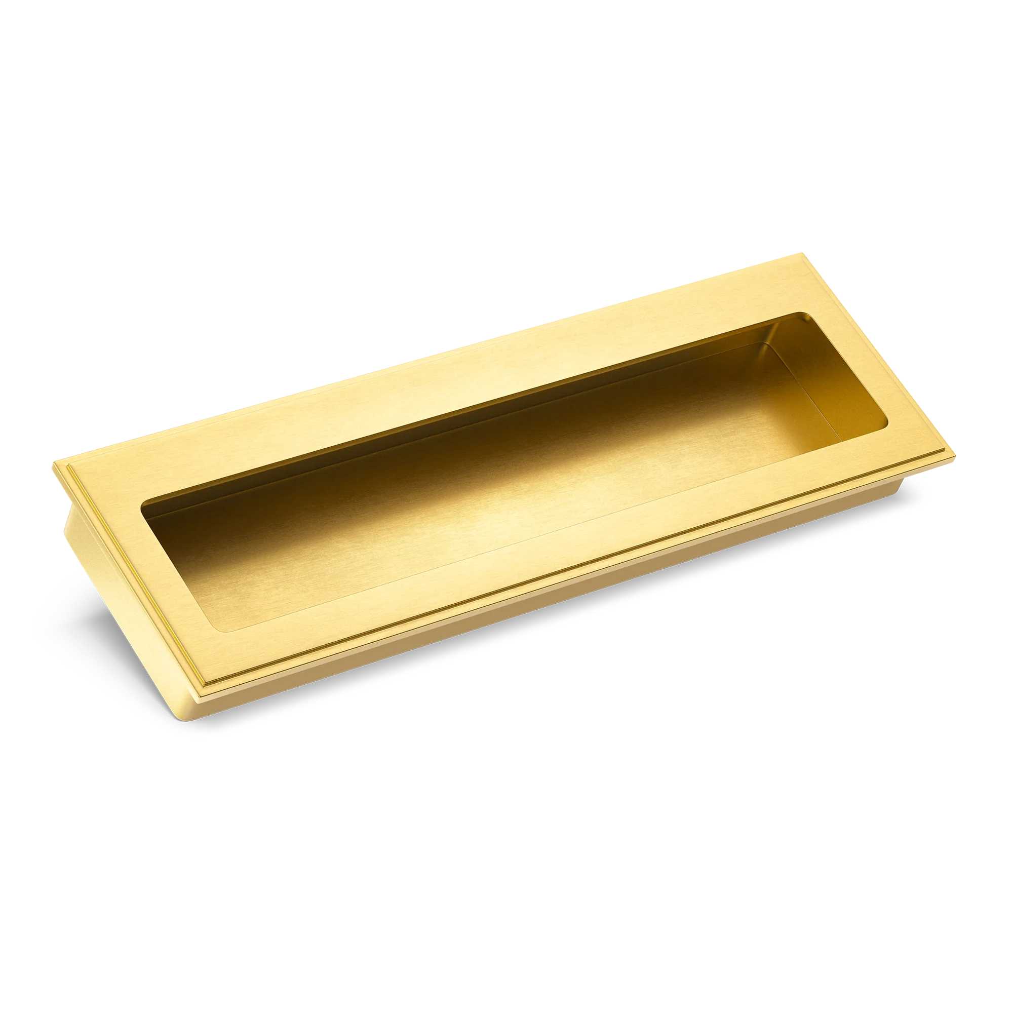 Armac Martin Lyndon Flush Pull in 100mm / Satin Brass Lacquered
