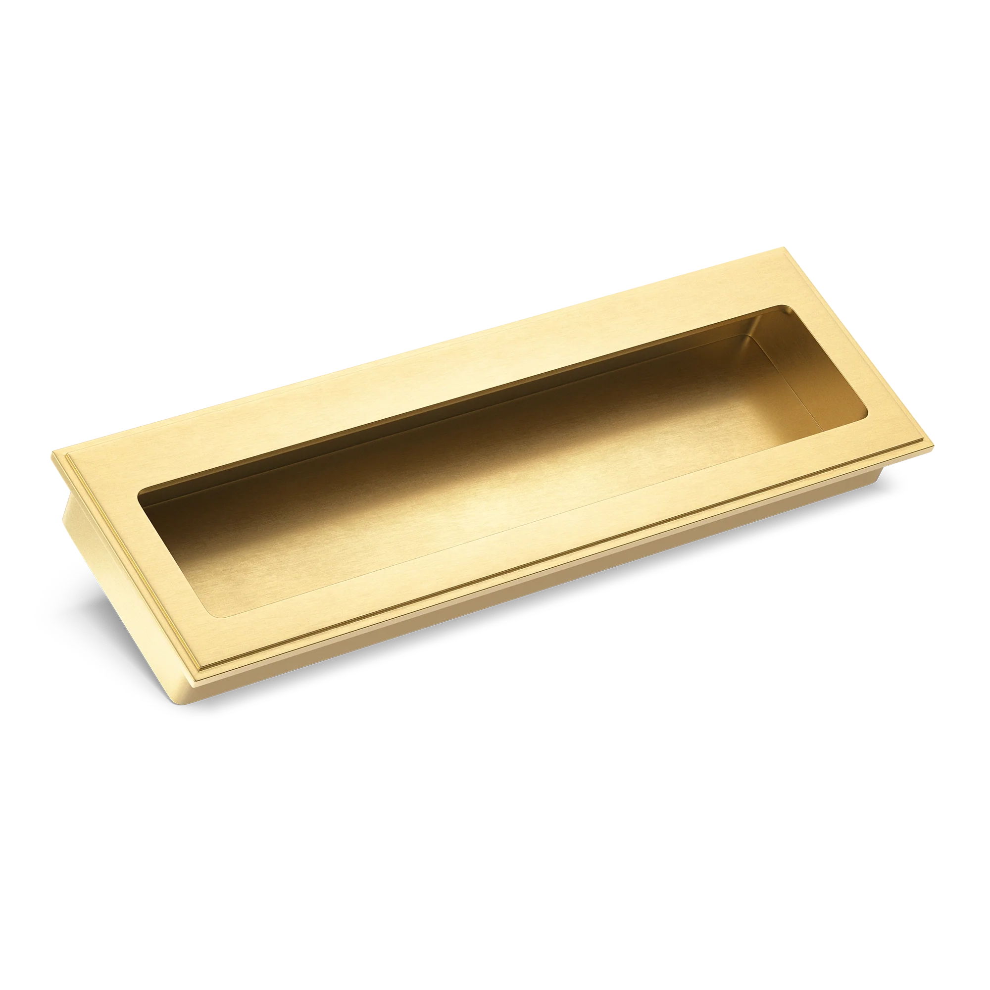 Armac Martin Lyndon Flush Pull in 100mm / Satin Brass Unlacquered
