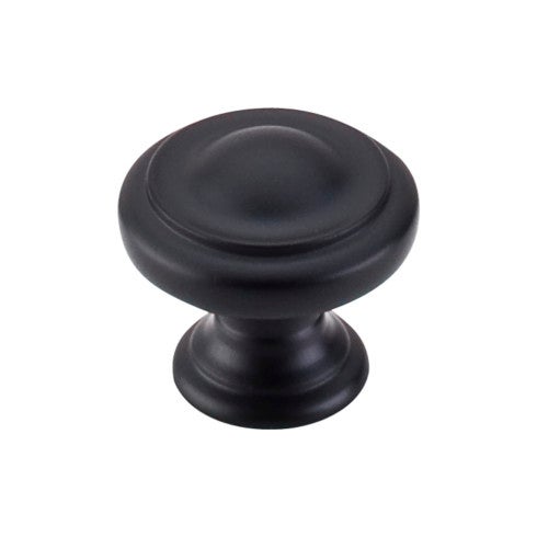 Top Knobs Dome Knob 1 1/8" in Flat Black