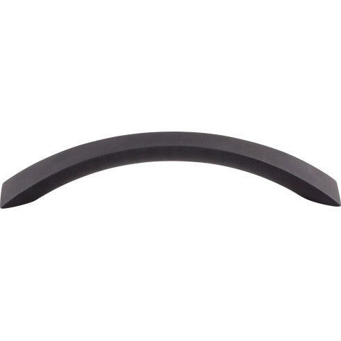 Top Knobs Crescent Flair Pull 5 1/16" c-c in Flat Black
