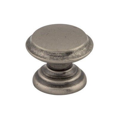 Top Knobs Flat Top Knob 1 3/8" in Pewter Antique