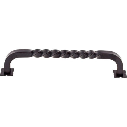 Top Knobs Normandy Twist Pull 7" c-c in Patina Black