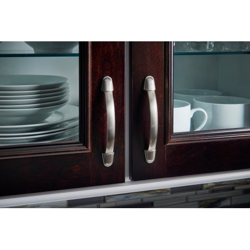 Top Knobs Buckle Pull 5 1/16" c-c in Brushed Satin Nickel