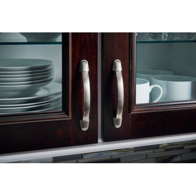 Top Knobs Buckle Pull 5 1/16" c-c in Brushed Satin Nickel