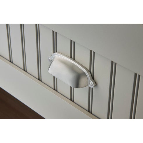 Top Knobs Charlotte Cup Pull 2 9/16" c-c in Brushed Satin Nickel