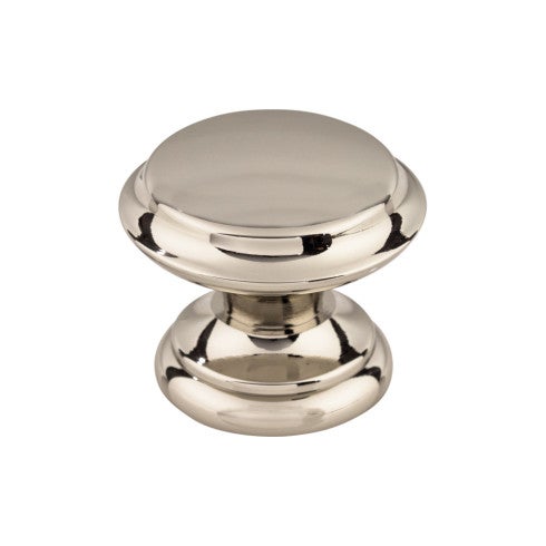 Top Knobs Flat Top Knob 1 3/8" in Polished Nickel
