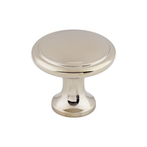 Top Knobs Ringed Knob 1 1/8" in Polished Nickel