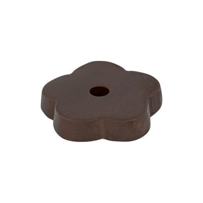 Top Knobs Aspen Flower Backplate 1" in Mahogany Bronze