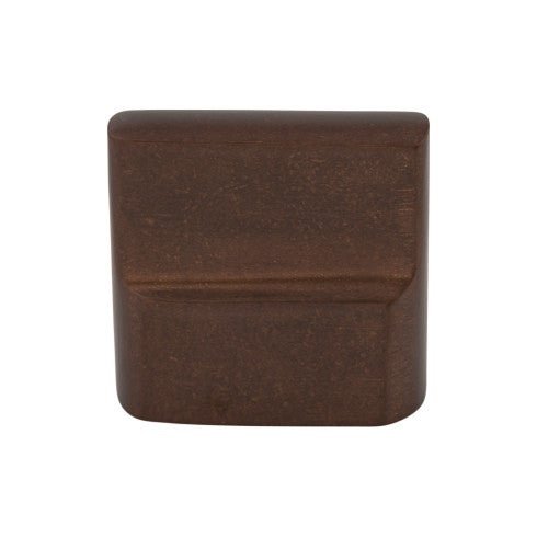 Top Knobs Aspen Flat Sided Knob 7/8" c-c in Mahogany Bronze