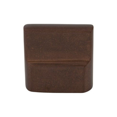 Top Knobs Aspen Flat Sided Knob 7/8" c-c in Mahogany Bronze