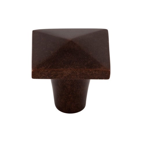 Top Knobs Aspen Square Knob 1 1/4" in Mahogany Bronze