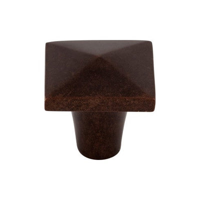Top Knobs Aspen Square Knob 1 1/4" in Mahogany Bronze