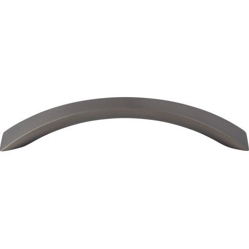Top Knobs Crescent Flair Pull 5 1/16" c-c in Ash Gray