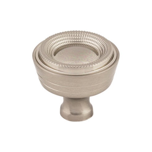 Top Knobs Beaded Knob 1 5/16" in Brushed Satin Nickel