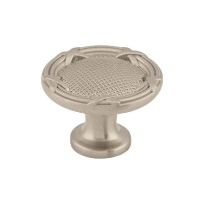 Top Knobs Ribbon & Reed Knob 1 1/4" in Brushed Satin Nickel