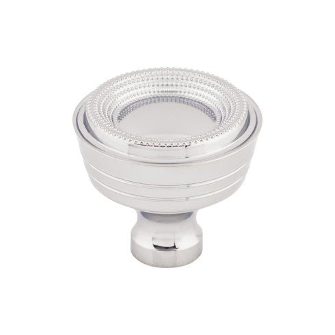 Top Knobs Beaded Knob 1 5/16" in Polished Chrome