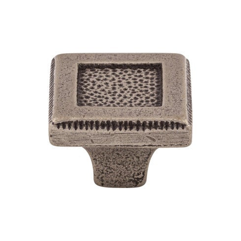 Top Knobs Square Inset Knob 1 5/16" in Cast Iron