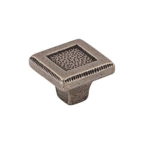 Top Knobs Square Inset Knob 1 5/16" in Cast Iron