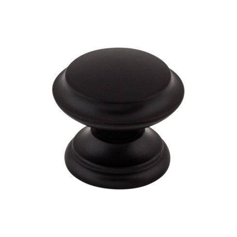 Top Knobs Flat Top Knob 1 3/8" in Flat Black