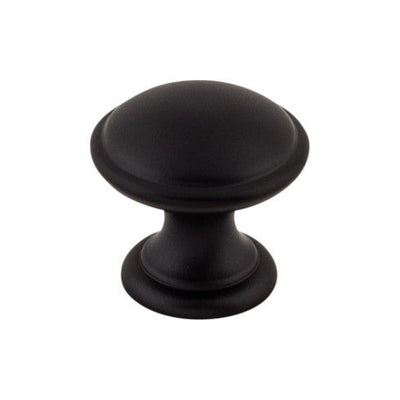 Top Knobs Rounded Knob 1 1/4" in Flat Black