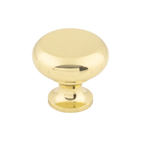 Top Knobs Flat Faced Knob 1 1/4" in Polished Brass