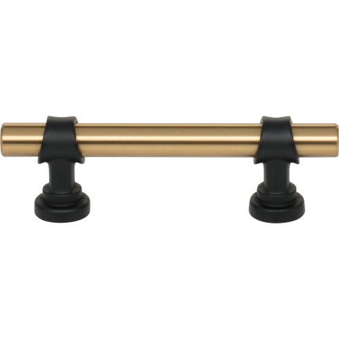 Top Knobs Bit Pull 3" c-c in Honey Bronze and Flat Black