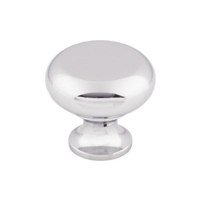Top Knobs Flat Faced Knob 1 1/4" in Polished Chrome