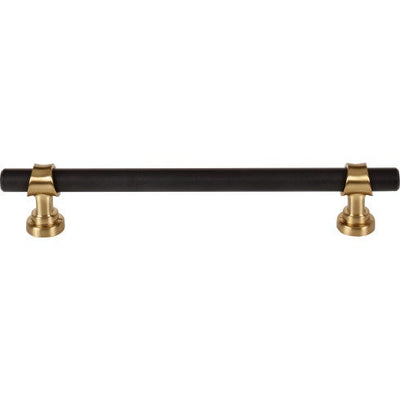 Top Knobs Bit Pull 6 5/16" c-c in Flat Black and Honey Bronze