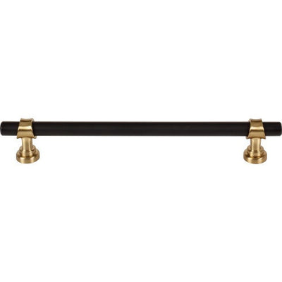 Top Knobs Bit Pull 7 9/16" c-c in Flat Black and Honey Bronze